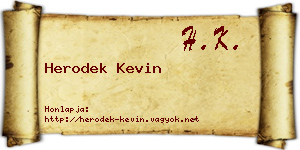 Herodek Kevin névjegykártya